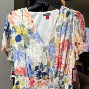 Vince Camuto Women's Floral V-Neck Blouse - Multicolor